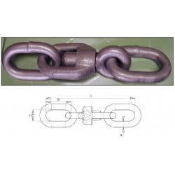 Swivel forerunners coaltared for ND16 mm chain