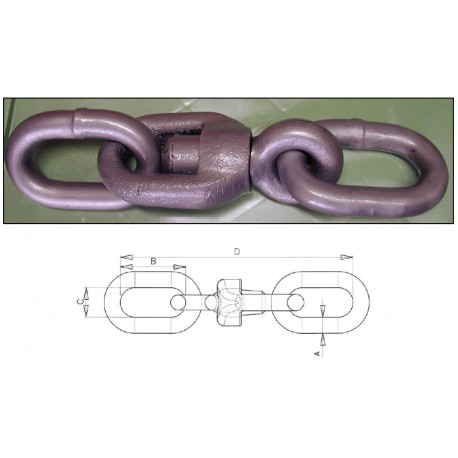 Swivel Forerunners Coaltared for ND16 mm chain