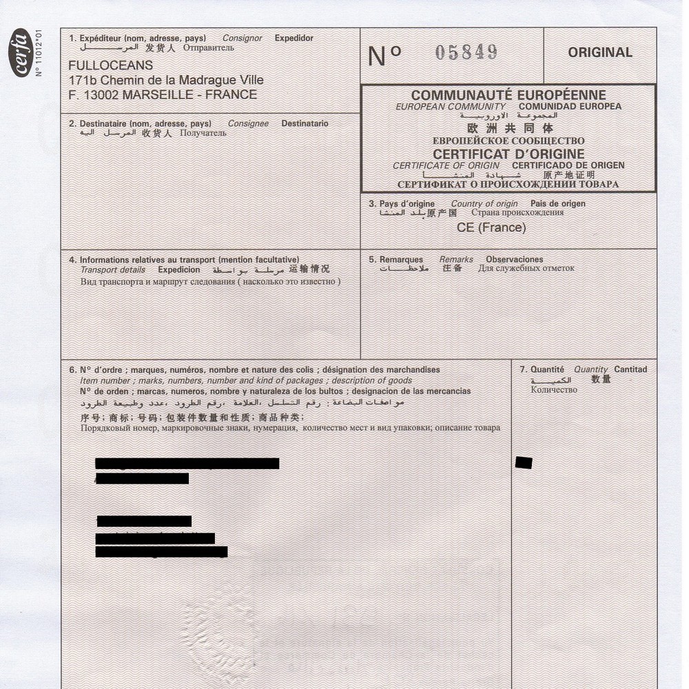 country of origin document