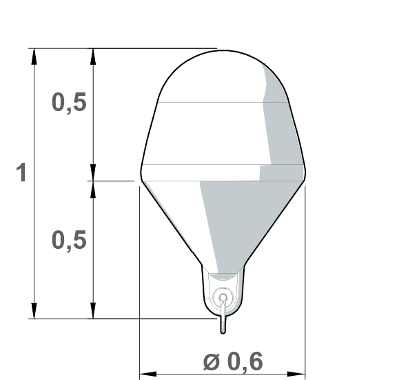 Spherical beach marker buoy